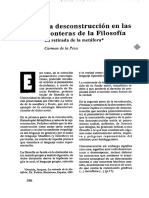 La Deconstrucción en Las Fronteras de La Filosofía. Carmen de La Peza