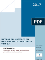 Informe Del Muestreo de Material Particulado Pm10 y Pm2.6 en Filtros Lys-Preliminar