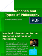 The Branches and Types of Philosophy