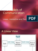 The Models of Communication: Linear, Interactive and Transactional