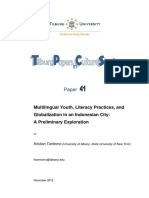 Paper: Multilingual Youth, Literacy Practices, and Globalization in An Indonesian City: A Preliminary Exploration