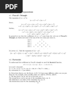 Binomial Expansions: 4.1. Pascal's Triangle