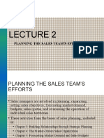 Lecture 2 - Planning The Sales Team's Efforts