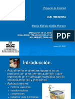 Aplicación de La Metodologia Seis Sigma Dmaic para Lograr La Eliminacion de Problemas Con Pin Hole en Alambre Magneto 36 BDL Con Aislamiento