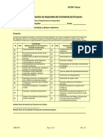 EHS FM-005 Lista de Verificación para Proyecto