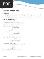 Box and Whisker Plots