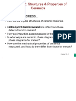 Chapter 12: Structures & Properties of Ceramics: Issues To Address..