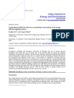 Application of Relux Software in Simulation and Analysis of An Energy Efficient Lighting Scheme