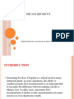 Liquid Flow Measurement: Prepared By: Mandar Sumant