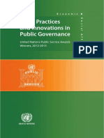 Good Practices and Innovations in Public Governance United Nations Public Service Awards Winners, 2012-2013