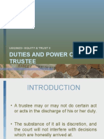 Duties & Powers of Trustees