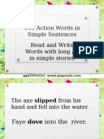 Use Action Words in Simple Sentences