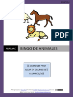 Bingo de Animales PDF