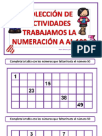 COMPLETAS ACTIVIDADES DE NUMERACION CON Los Números Del 1 Al 100