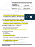 Examen Gestión Pública en Salud