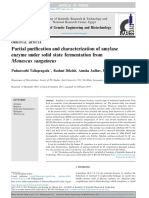 Partial Purification and Characterization of Amylase Enzyme Under Solid State Fermentation From Monascus Sanguineus