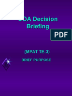 COA Decision Briefing