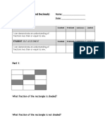 Grade 4 Common Math Assessments - Number Fractions and Decimals Chart Assessment