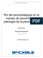 Monografia Rol Del Psicopedagogo y Patologias