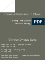 Classical Civilization 1: China: Shang - Han Dynasties AP World History