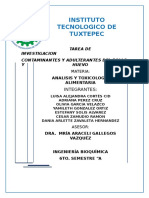 Contaminantes y Adulterantes Del Pollo y Huevo