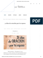 Matrimonio Bíblico - 31 Días de Oración Por Tu Esposo