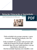 Relação Educação e Sociedade