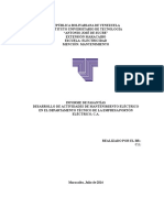 Informe de Pasantías - T.S.U. Electricidad Mención Mantenimiento