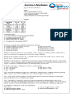 Exercícios de Aprendizagem Estados Fisico 1 Ano