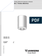 Termoacumulador / Termo Eléctrico: Manual de Instalação e Utilização / Manual de Instalación y Utilización