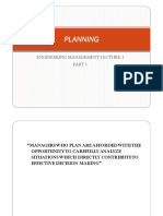 Planning - Engineering Management