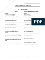 Present Continuous Negative PDF