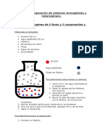 Informe de Separación de Sistemas Homogéneos y Heterogéneos