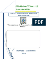 Practica N°02 - Operaciones de Preparacion de Materia Prima