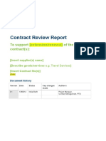 Contract Review Report Template