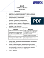 Surface Chemistry Easy Notes