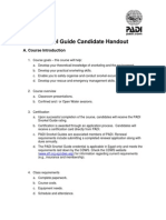 Snorkel Guide Candidate Handout: A. Course Introduction