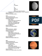 Datos 9 Planetas