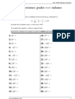 Conversion Grados Radianes