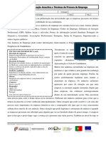 Ficha de Trabalho - Anuncio - Carta de Apresentacao