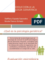 Introduccion A La Psicologia Geriatrica