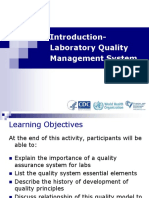 Introduction-Laboratory Quality Management System