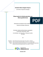 Observação de Deslocamentos em Obras Geotécnicas PDF