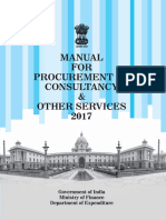 Manual For Procurement of Consultancy and Other Services 2017