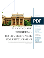 SBP Internship Report - Planning and Budgeting