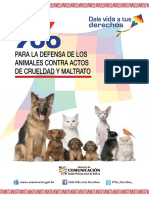 Ley 700 para La Defensa de Los Animales Contra Actos de Crueldad y Maltratos