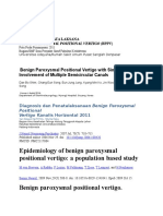 Epidemiology of Benign Paroxysmal Positional Vertigo: A Population Based Study