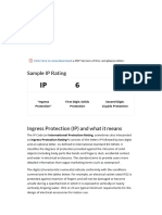 IP Rating Chart Index Protection PDF