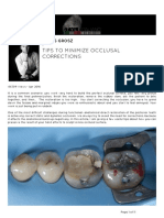 Tips To Minimize Occlusal Corrections: Janos Grosz