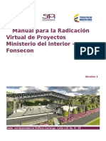 Manual para La Radicacion Virtual de Proyectos